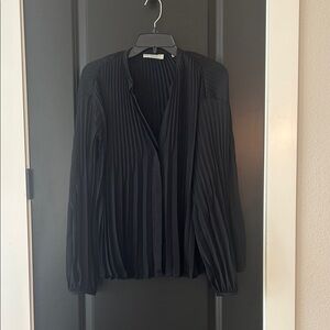 Vince Black Pleated Blouse